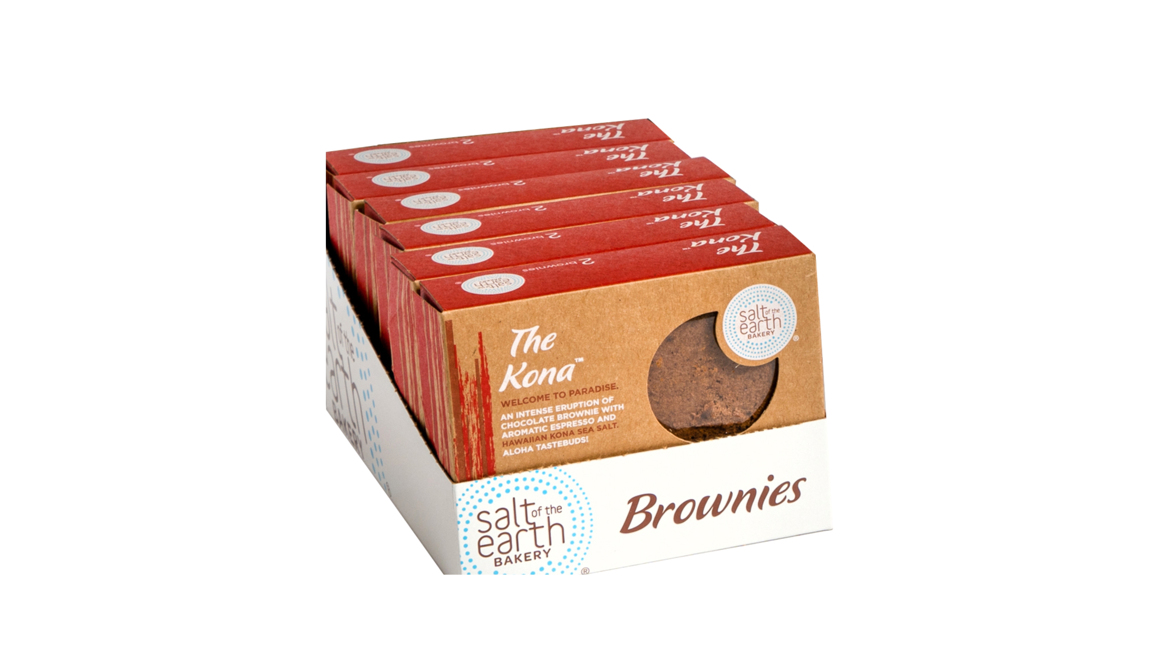 Salt of the Earth Bakery Fresh Baked Espresso Chocolate Brownies Gourrmet Boxes, 12-Piece