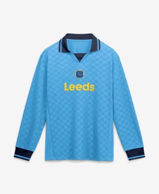 Men's Leeds United Oversized Pique Long Sleeve Polo Shirt
