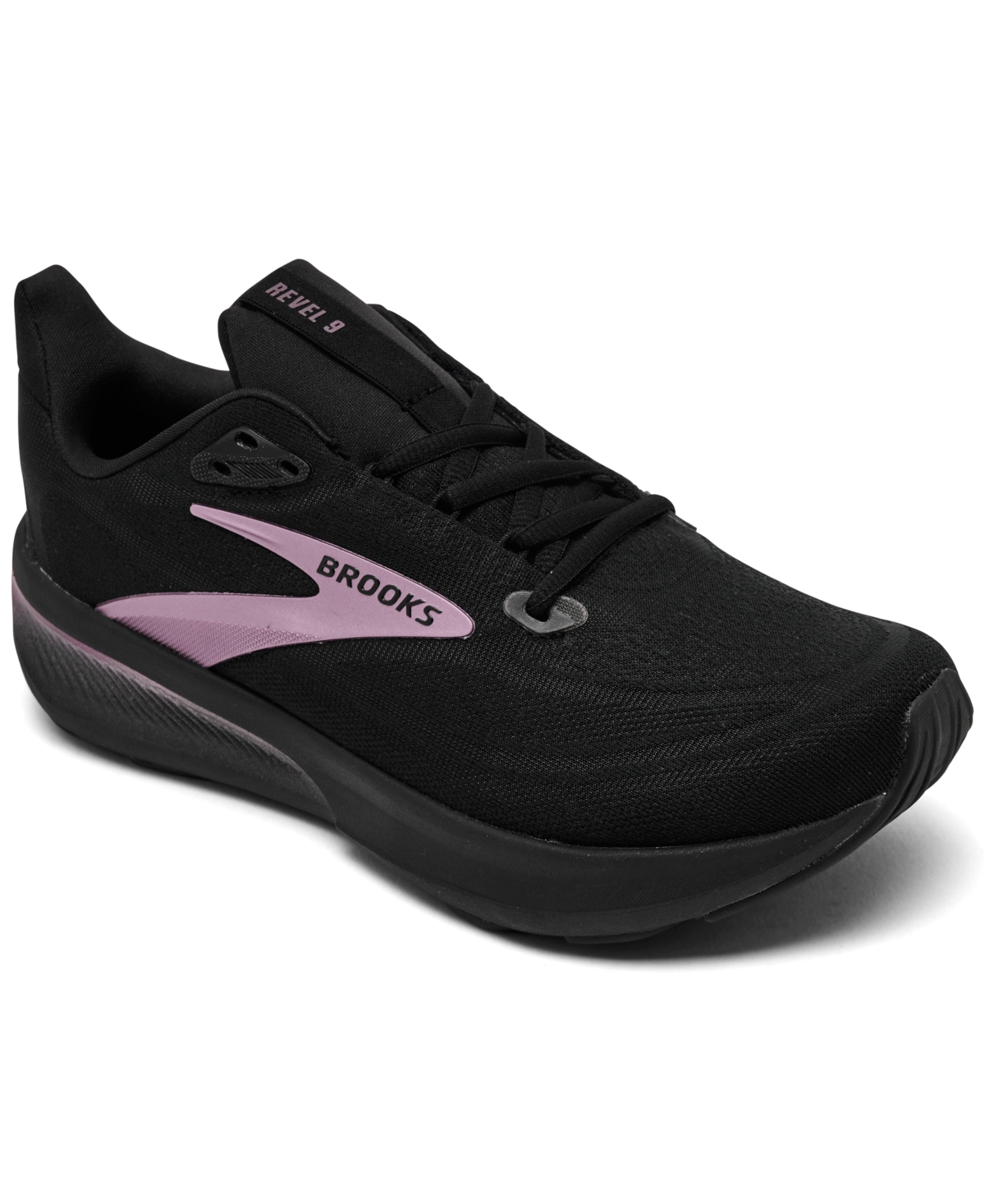 Brooks Women's Revel 9 Lightweight Running Sneakers From Finish Line In Black,black,rose