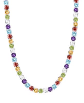 Blue Topaz (30 ct. t.w.) Necklace in Sterling Silver (Also available in Multistone)