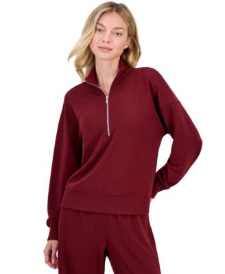 Women's Ottoman-Rib 1/2 Zip Mock Neck Pullover
