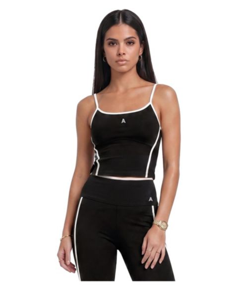 Женский топ Alpenhaus Bernin Racerback Scoop-Neck Crop, цвет: Чёрный
