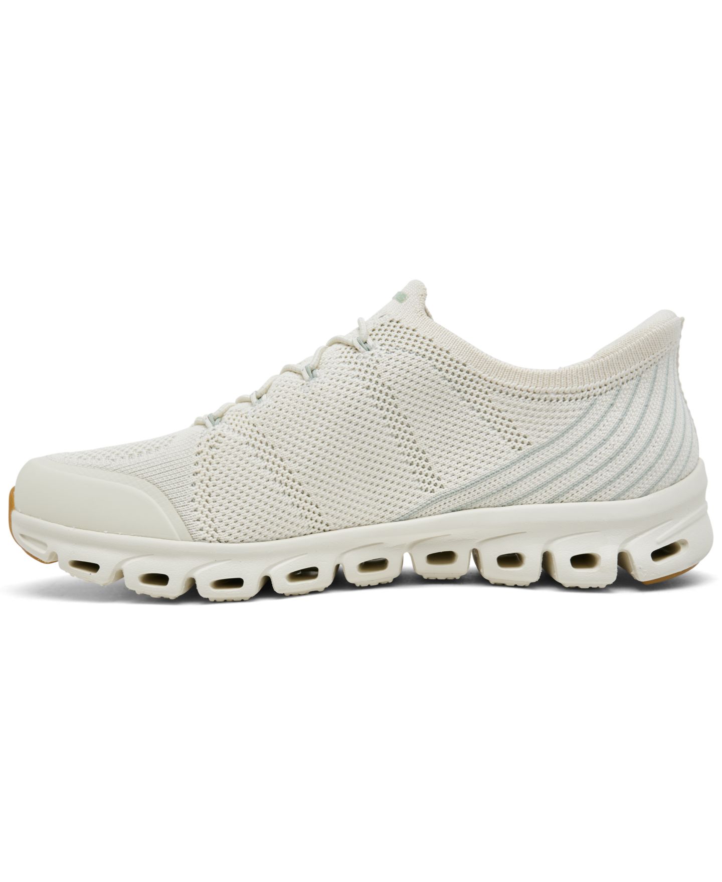 Женские кроссовки Skechers Slip-On Glide-Step - Mirage Walking, цвет: Натуральный — фото 3