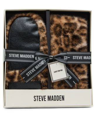 Women's Animal Fur Headband and Mittens Set