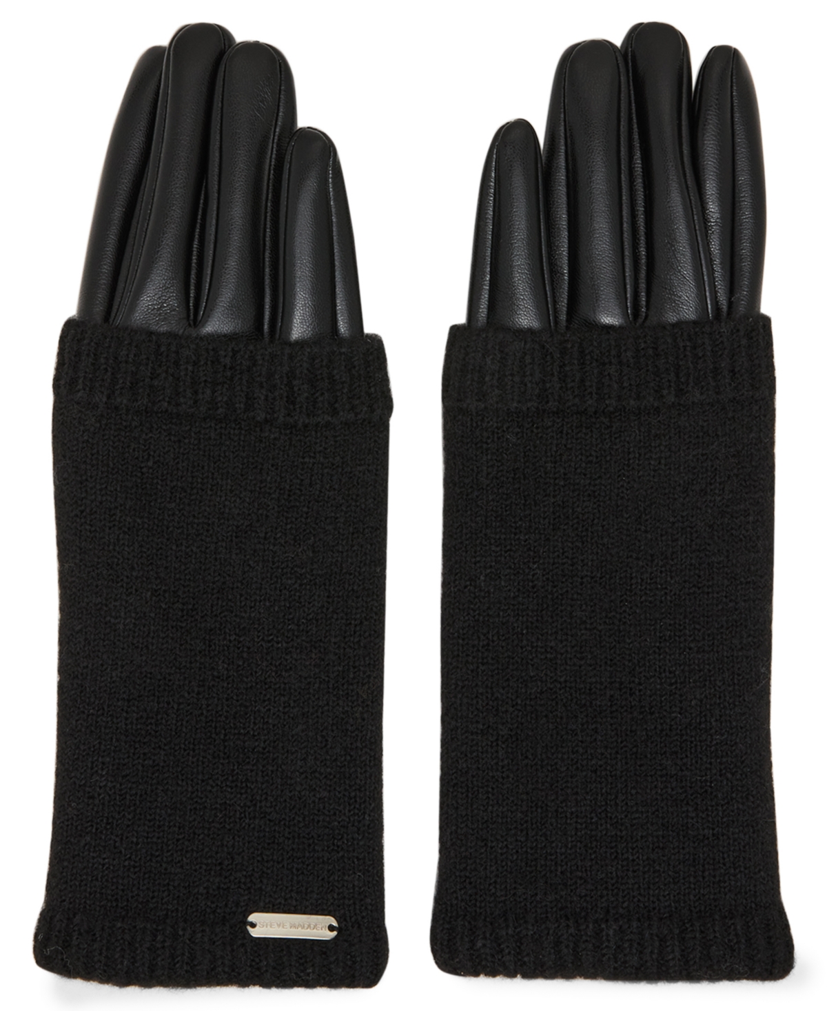 Steve Madden Women's Rib-Knit Cuff Gloves