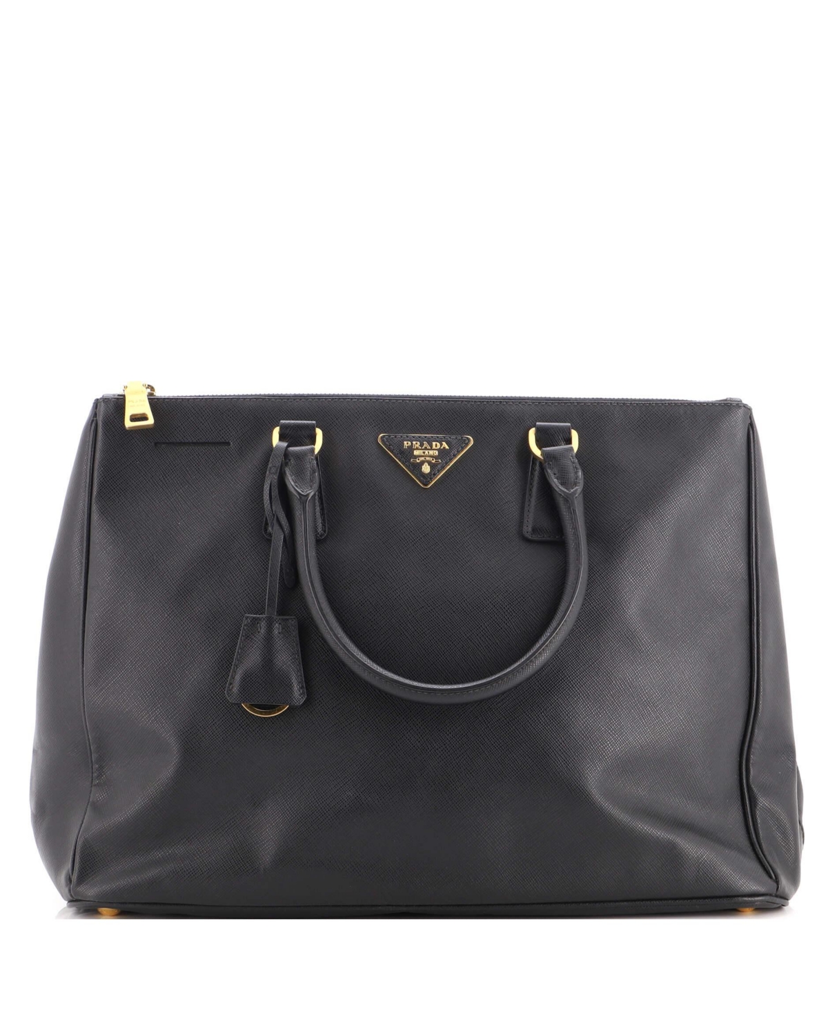 Pre-Owned Prada Large Double Zip Lux Tote Saffiano Leather