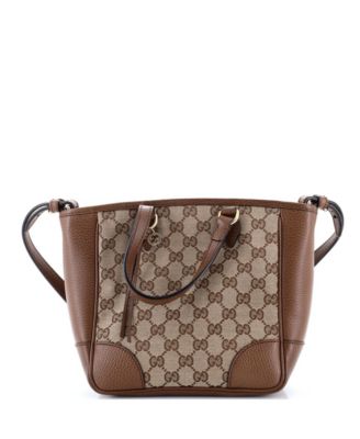 Small Bree Convertible Tote GG Canvas with Leather