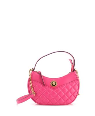 Medusa Half Moon Bag Quilted Leather