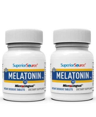 Melatonin 1 Milligram, Under the Tongue Quick Dissolve Micro 100 Tablets with Chamomile, Sleep Support, for Adults, Non-GMO