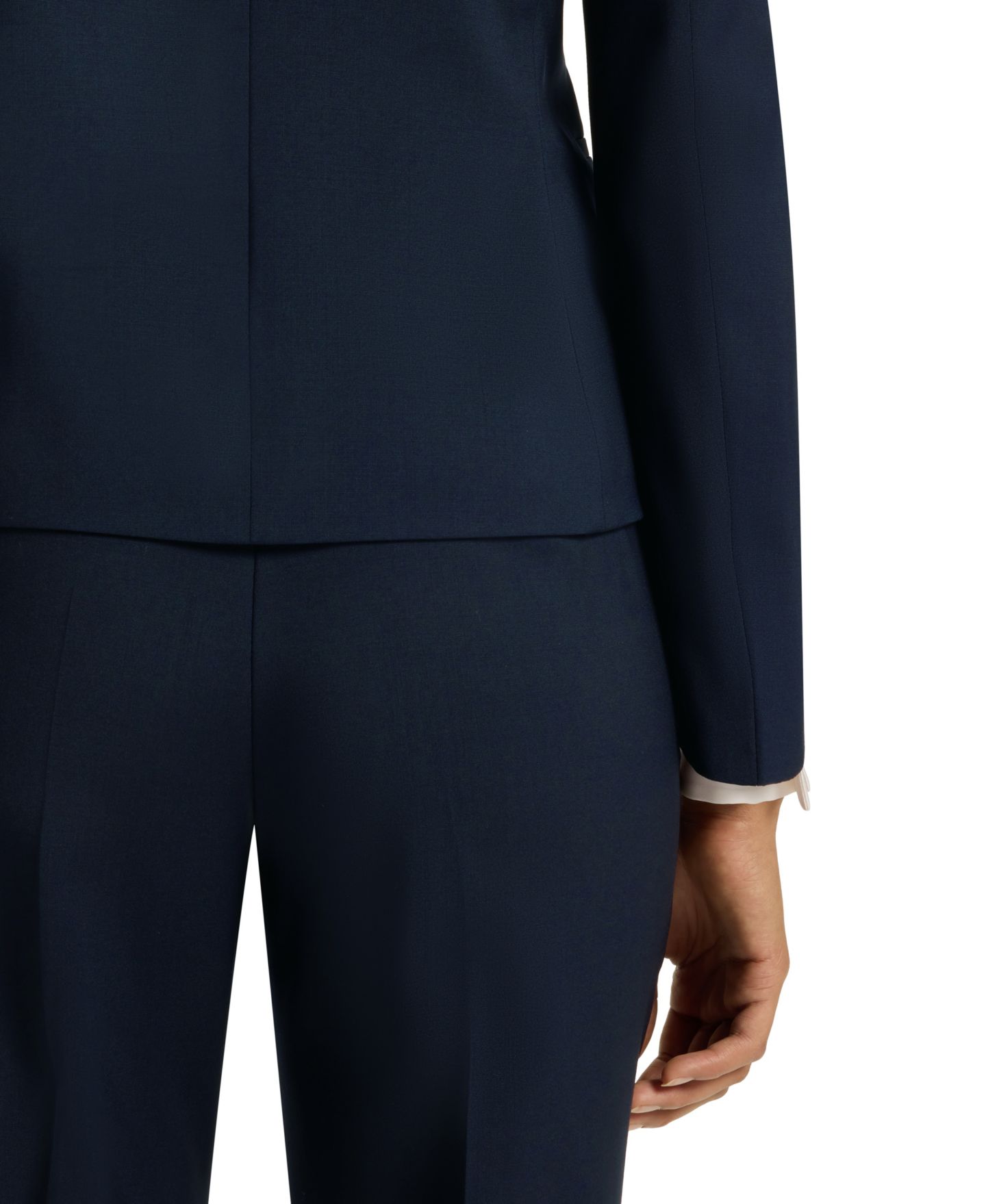 Женская куртка Hugo Boss BOSS by Virgin Wool Regular-Fit Button-Up, цвет: Тёмный синий — фото 4