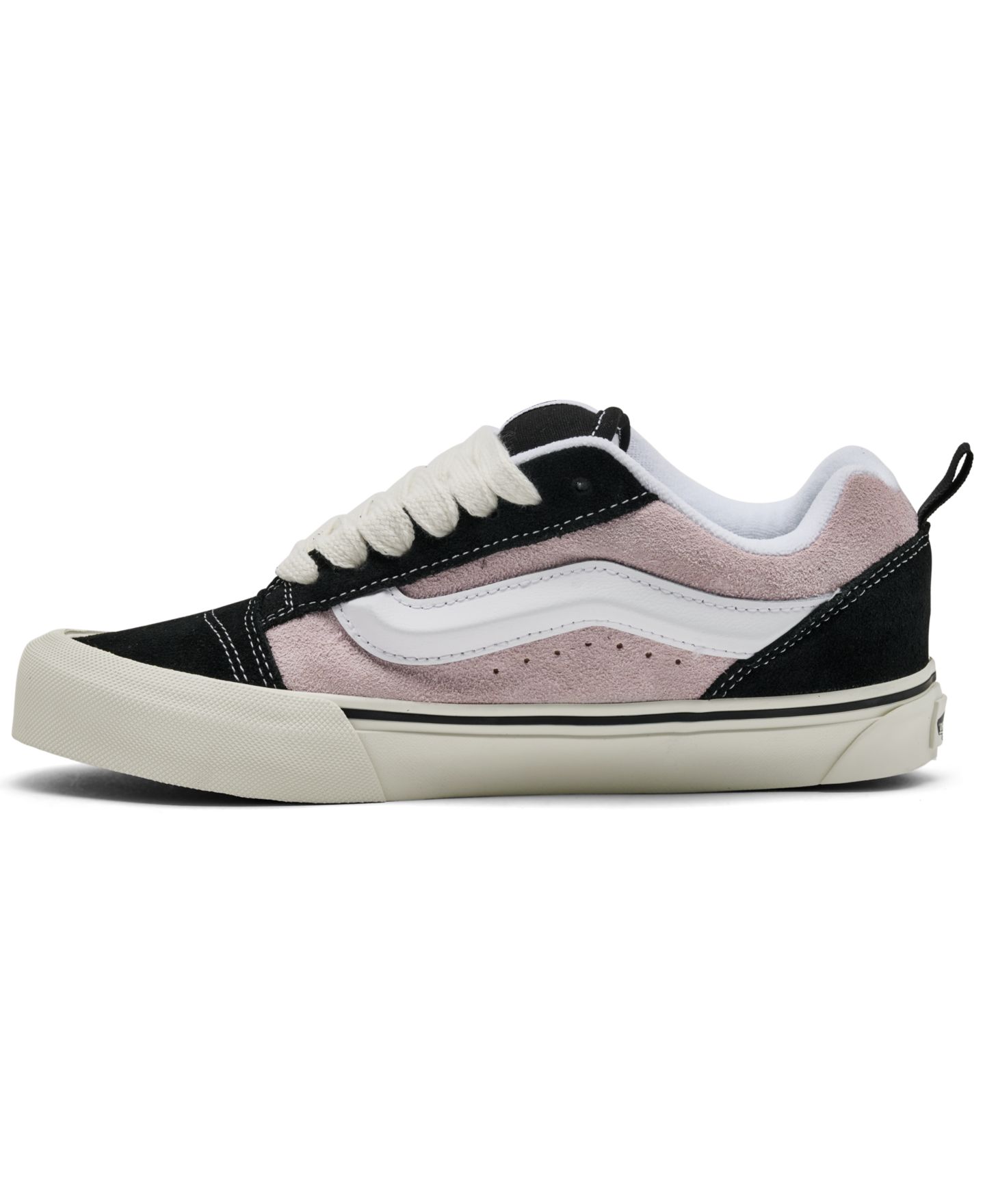 Кроссовки Vans Suede Knu Skool Puffy-Collar Sneakers from Finish Line для мальчиков, цвет: Чёрный / Розовый — фото 3