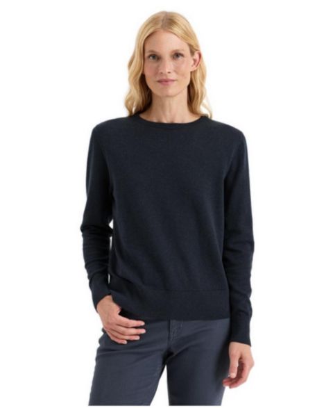 Женский свитер Pact Organic Cotton Essential Crew Neck, цвет: Синий меланжевый