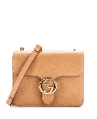 Small Interlocking Shoulder Bag Leather