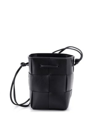Mini Cassette Bucket Bag Maxi Intrecciato Leather