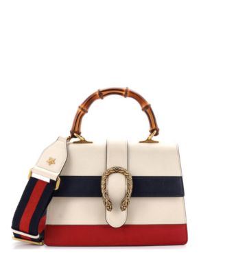 Medium Dionysus Bamboo Top Handle Bag Colorblock Leather