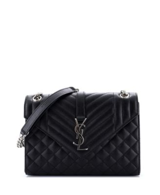 Medium Classic Monogram Envelope Satchel Mixed Matelasse Leather
