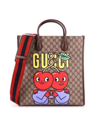 Large Interlocking G Patch Convertible Tote Printed GG Coated Canvas