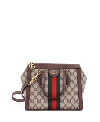 Small Ophidia Top Handle Tote GG Coated Canvas