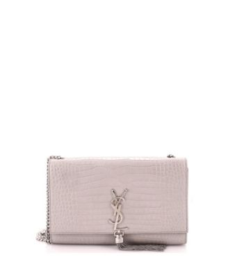Medium Classic Monogram Tassel Crossbody Bag Embossed Leather