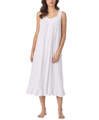 Women's Sleeveless Cotton Jersey Knit Long Nightgown