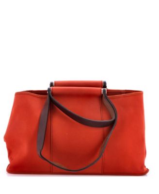 Pre-Owned Hermes 39 Cabag Elan Toile and Leather