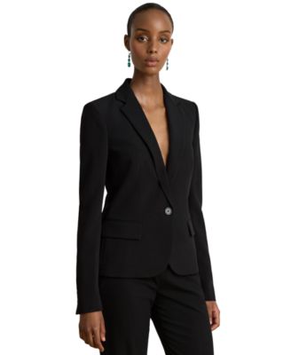 Women's City Crepe Slim-Fit Single-Button Stretch Blazer
