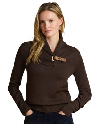 Women's Sabree Long-Sleeve Buckle-Trim Sweater