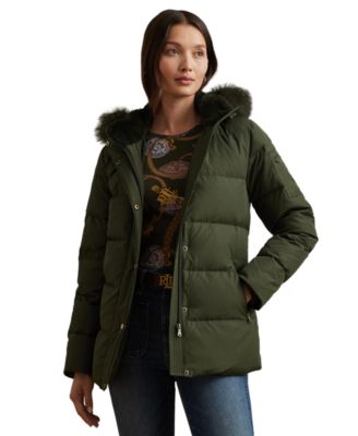 Women's Faux-Fur Hooded Puffer Coat