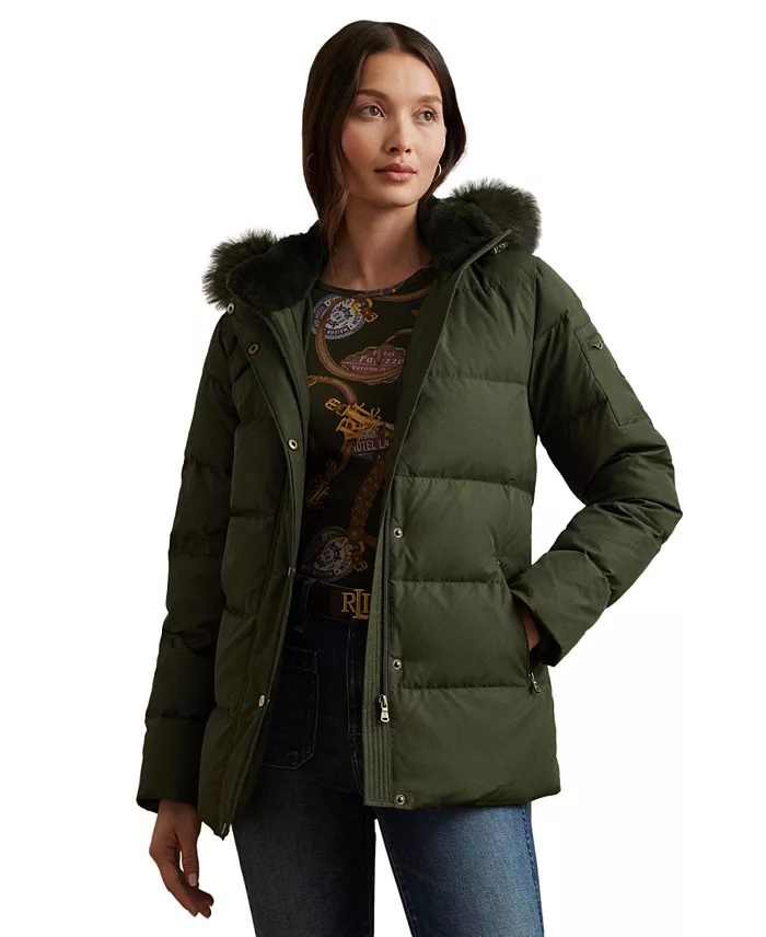 Women's Faux-Fur Hooded Puffer Coat