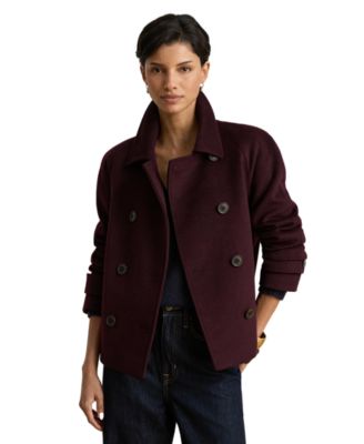 Women's Short Double Breasted Wool Coat