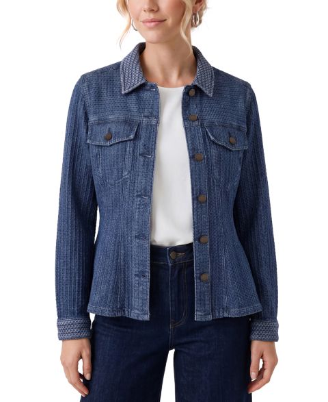 Женская куртка Liverpool Los Angeles Fit & Flare Trucker, цвет: Синий