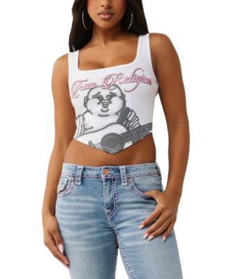 Women's Crystal Handkerchief Tank Top