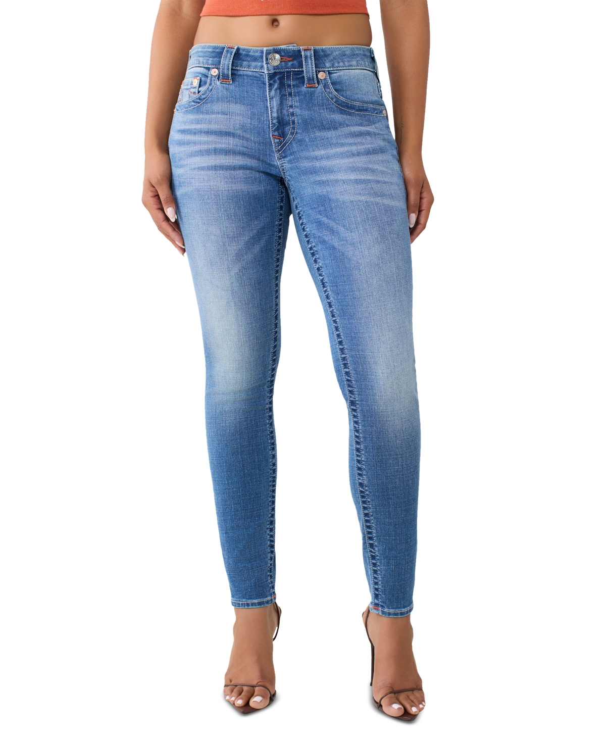 True Religion Women's Jennie Mid-Rise Skinny Jeans