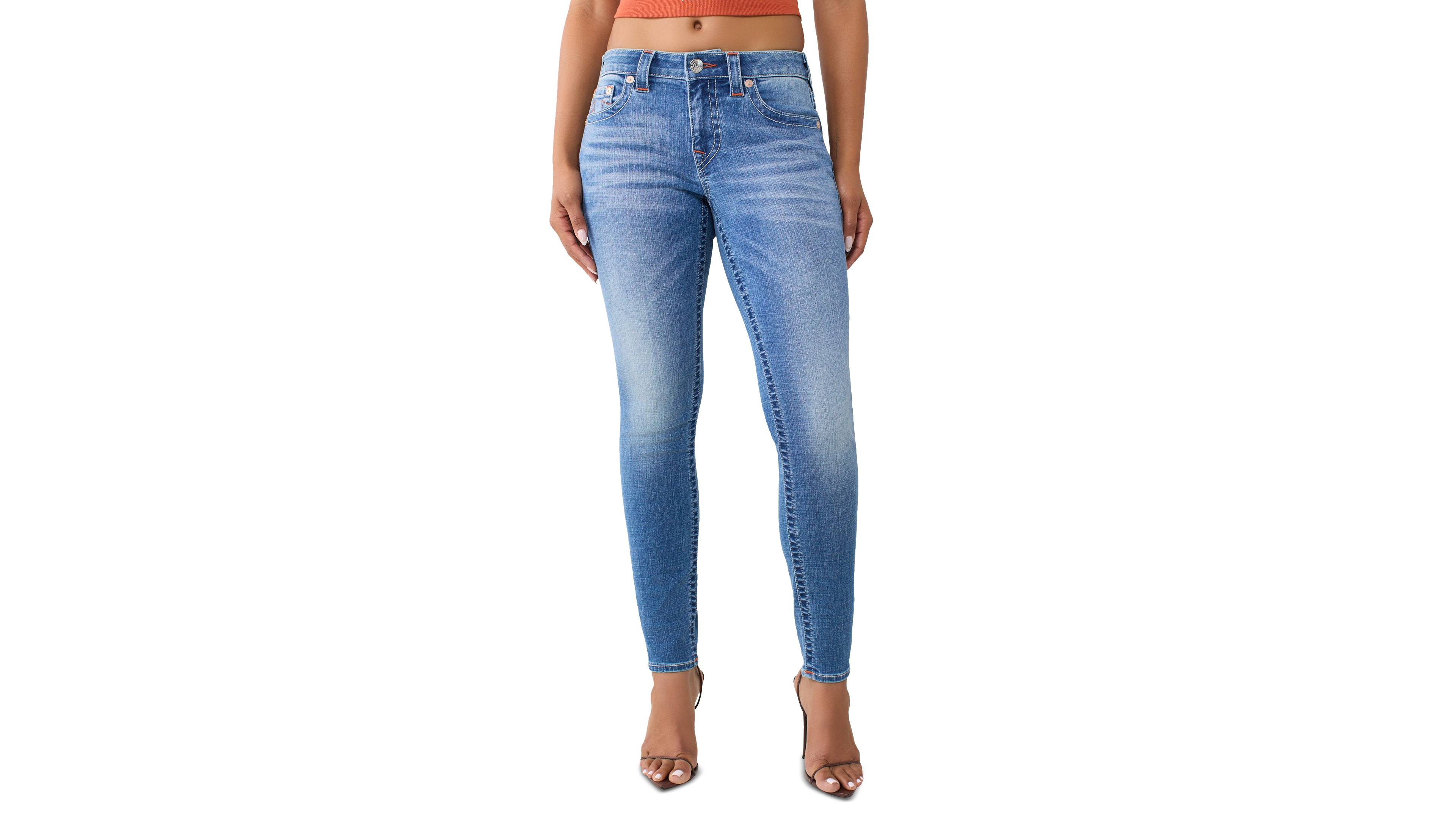 True Religion Women's Jennie Mid-Rise Skinny Jeans