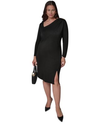 macys plus size semi formal dresses Solid Cocktail & Party flattering plus size casual dresses