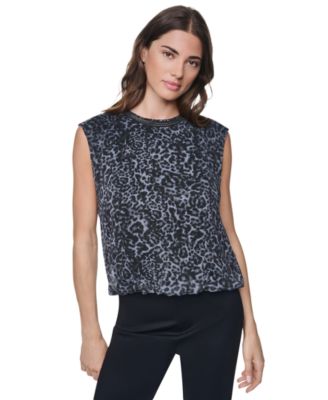 Women's Printed Crinkle Chiffon Sleeveless Top