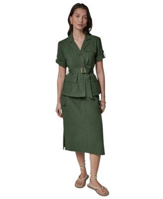 Women's Short-Sleeve Belted Safari Jacket