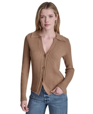 Women's Long-Sleeve Polo Cardigan
