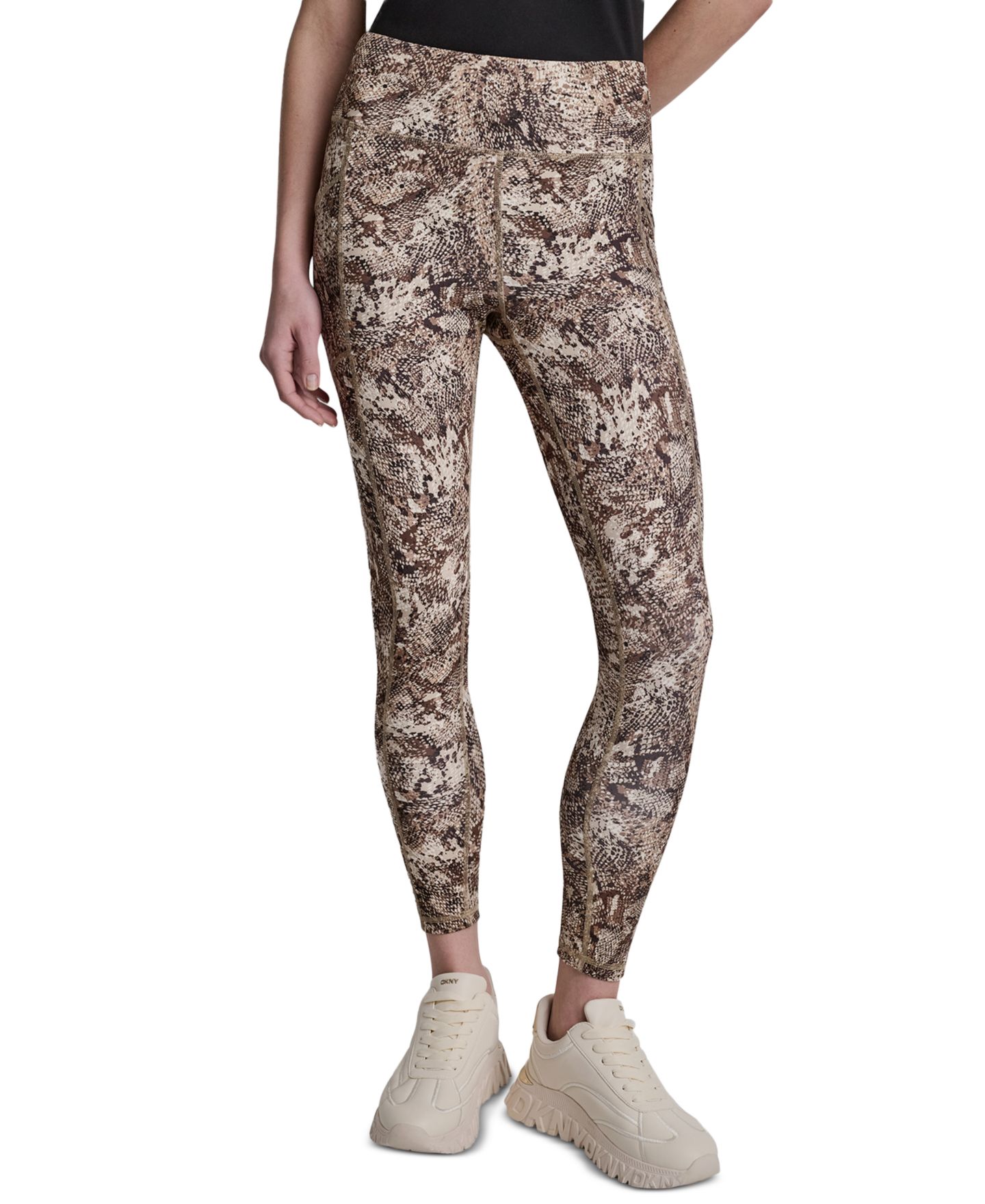 Женские брюки DKNY Sport DKNY Printed High-Wasit Fitness Tights, цвет: Brushstroke Punch — фото 4