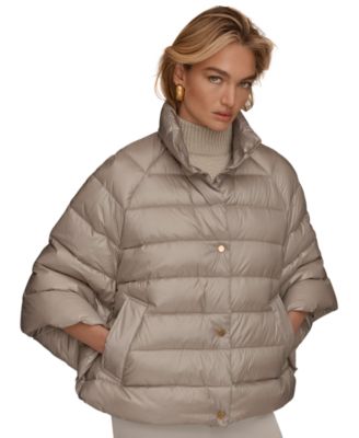 Women's Stand-Collar Down Puffer Cape