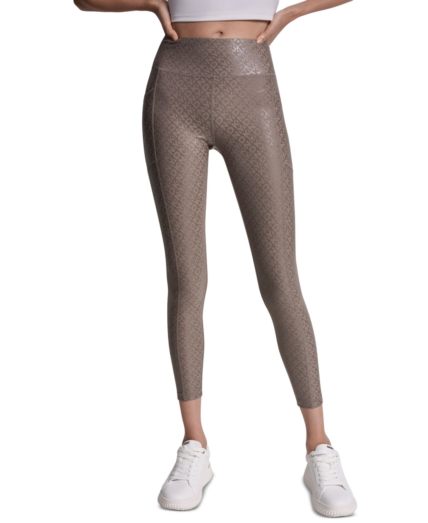 Женские брюки DKNY Sport DKNY Printed High-Wasit Fitness Tights, цвет: Brushstroke Punch — фото 6