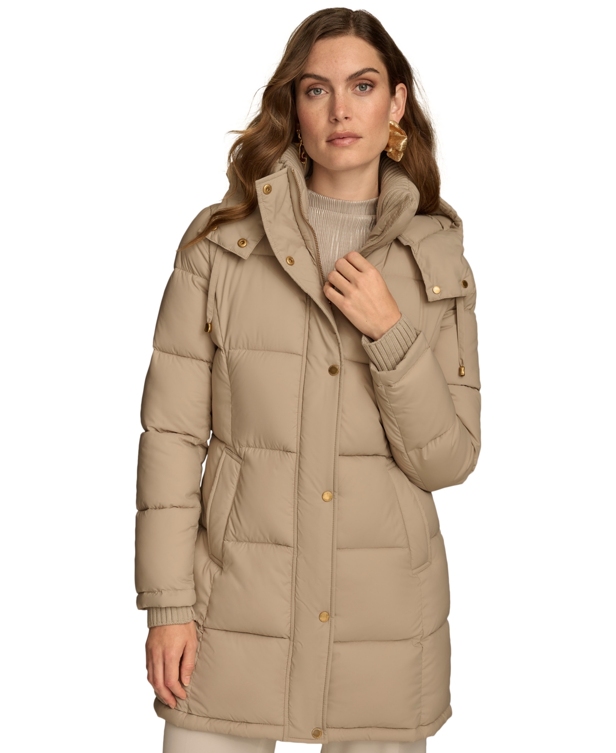 Donna Karan New York Women's Hooded Puffer Coat