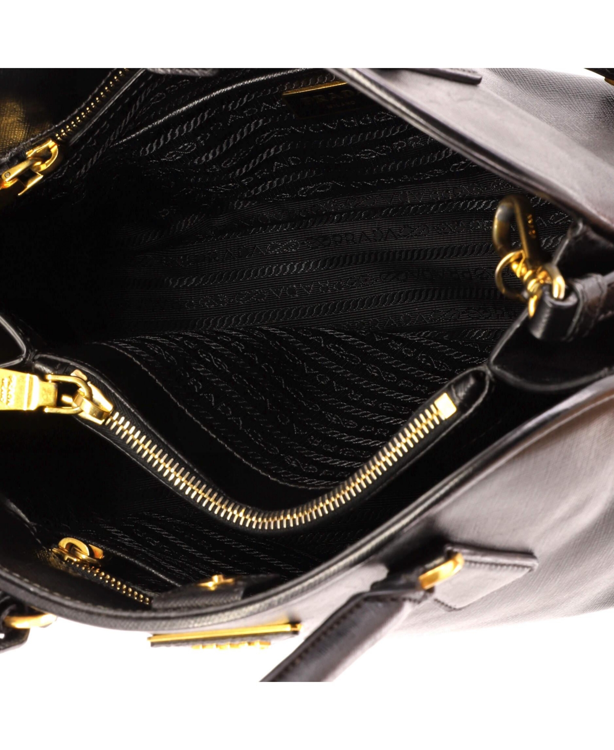 Pre-Owned Prada Medium Open Promenade Bag Saffiano Leather
