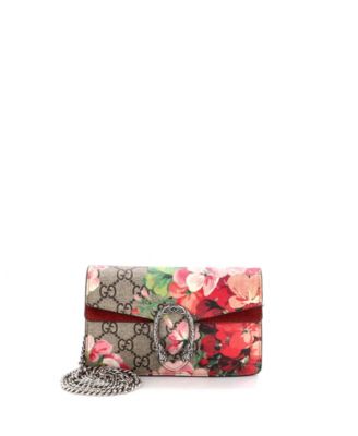 Super Mini Dionysus Bag Blooms Print GG Coated Canvas