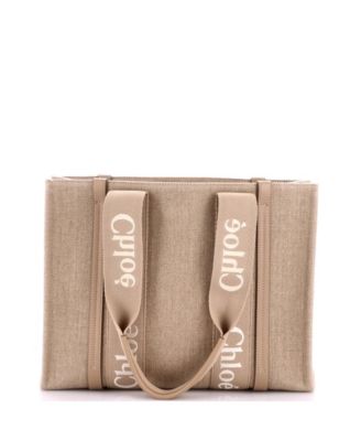 Medium Woody Tote Canvas with Leather