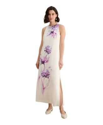 Women's Viviene Textured Tie Waist Midi Dress
