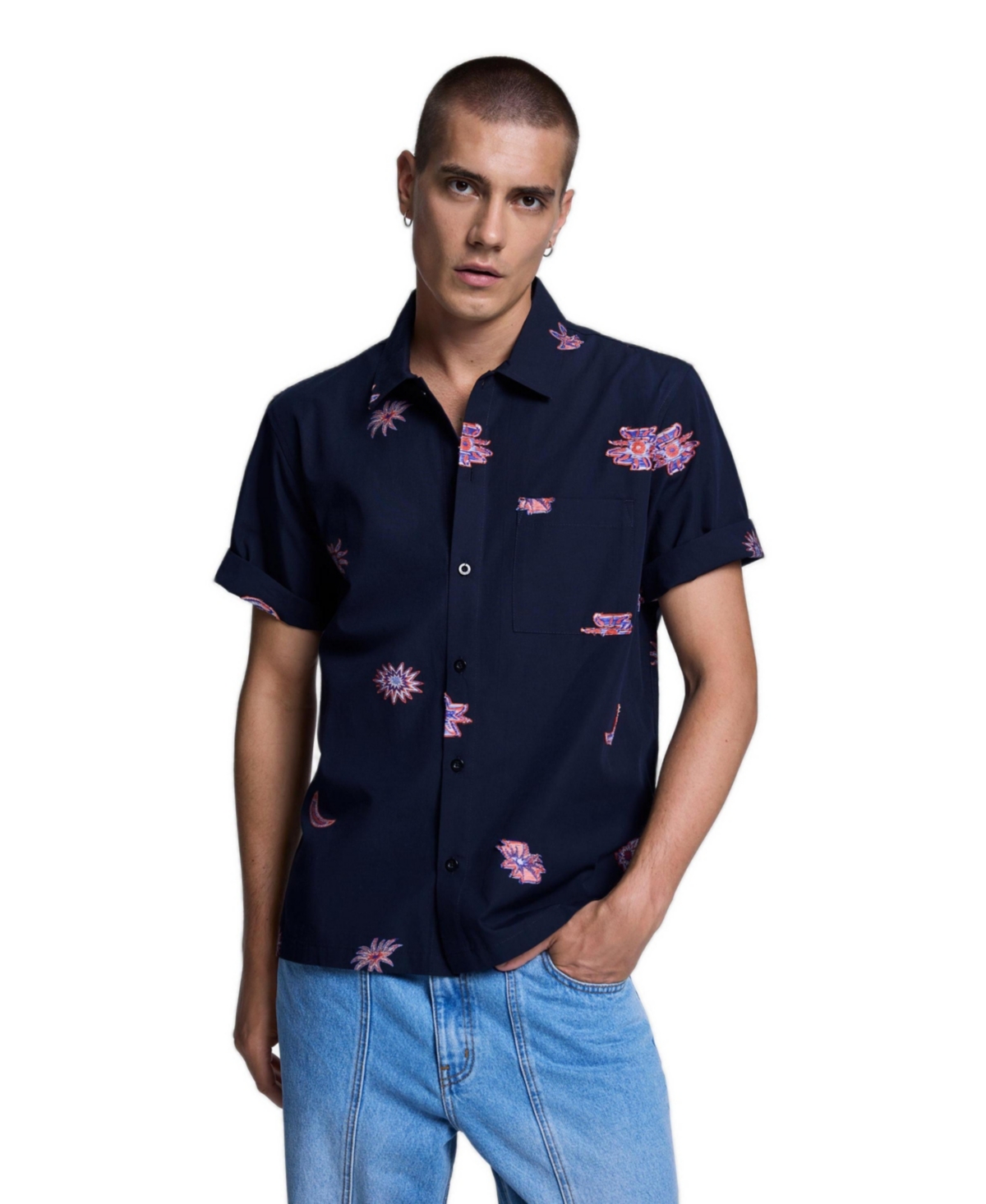 Desigual Men's Printed Jacquard Shirt