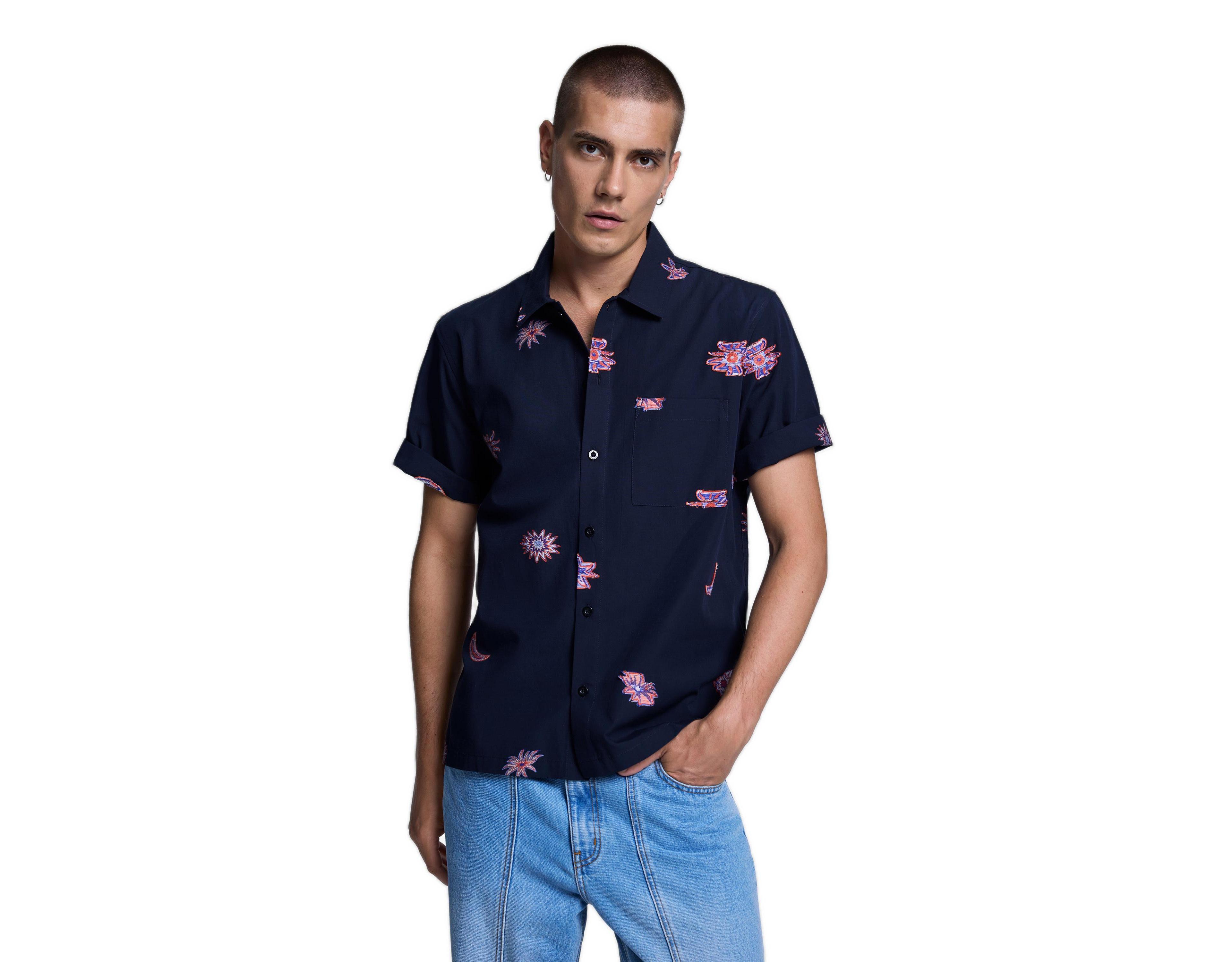 Desigual Men's Printed Jacquard Shirt