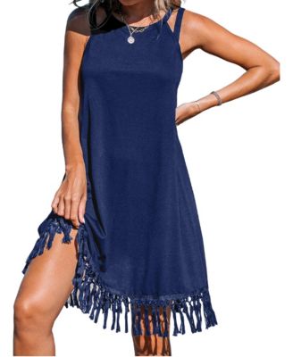 Women's Boho Breeze Tassel Cover Up Dress