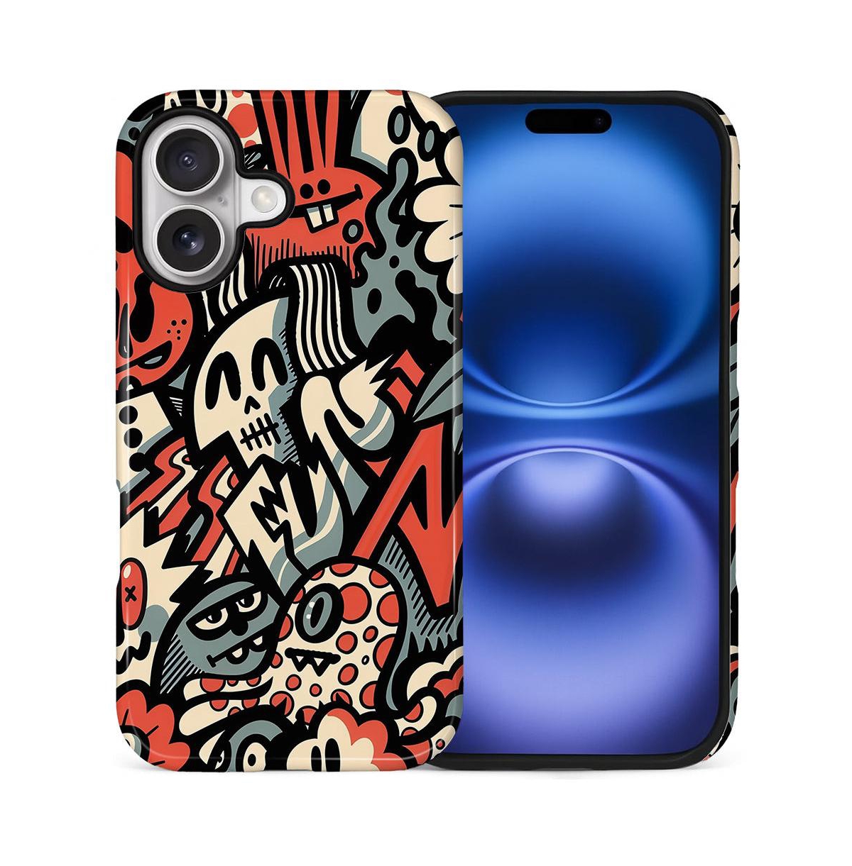 Lisen Phone Case Compatible with Apple iPhone 17, 2-Layer Durable, Skull Riot